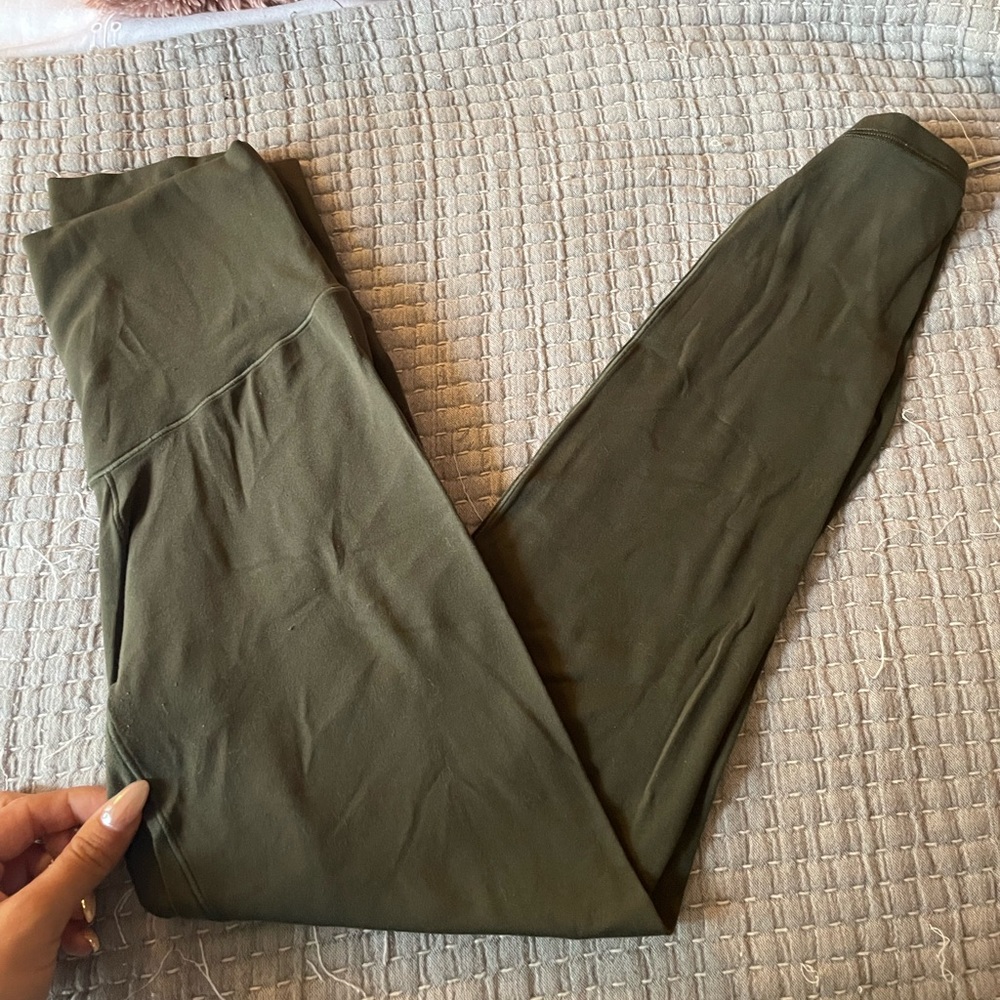 olive green aerie leggings